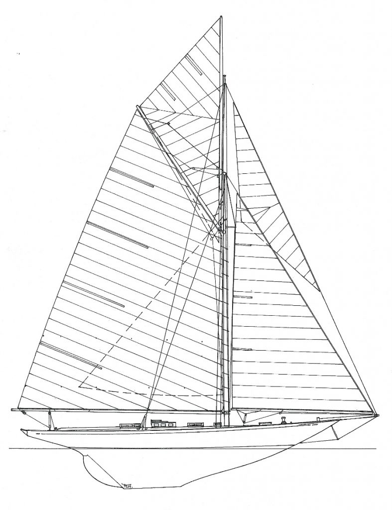 plan chinook NY40, voilier classique, Yachting classique, Francois Chevalier, www.yachtingclassique.com