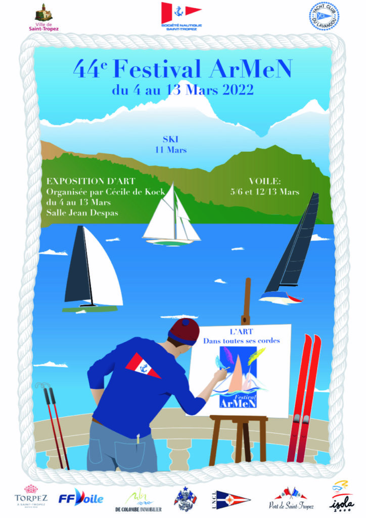 affiche 44e festival ArMeN, voilier Classique, Yachting Classique, Saint Tropez