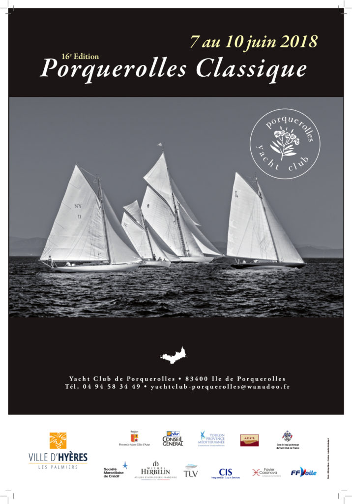 Porquerolles Classique 2018, affiche Porquerolles Classique 2018, yachting Classique, www.yachtingclassique.com